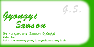 gyongyi samson business card