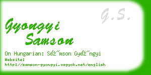 gyongyi samson business card